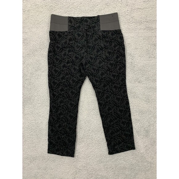 ONE5ONE XL Pull-on Elastic Waist Floral Black Legging Pants Velour CorpCore - Picture 4 of 9
